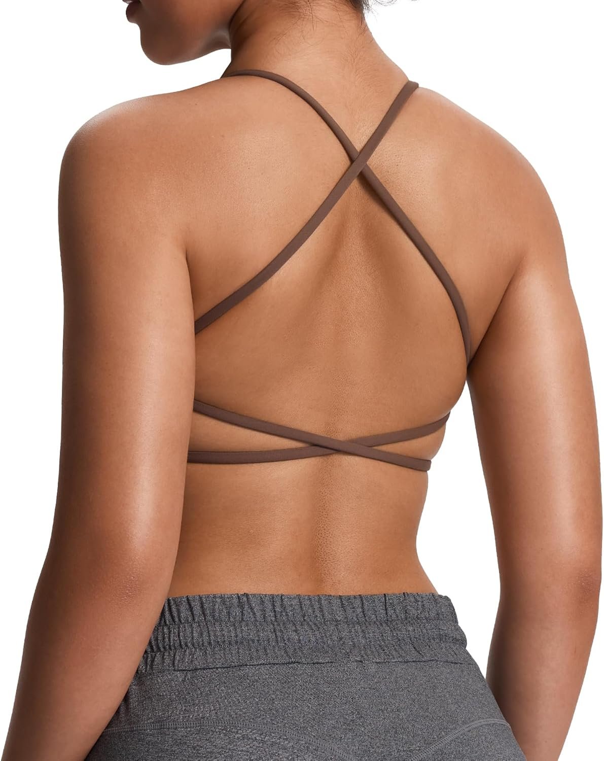 Aoxjox Women’s Workout Sports Bras Fitness Trinity Ivy Low Impact Bra Yoga Crop Tank