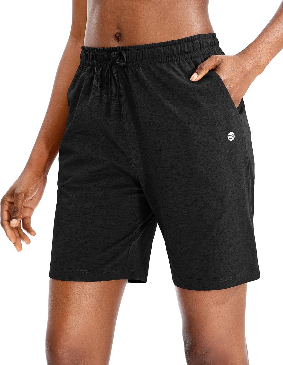 G Gradual Women’s Bermuda Shorts Jersey Shorts with Deep Pockets 7″ Long Shorts for Women Lounge Walking Athletic