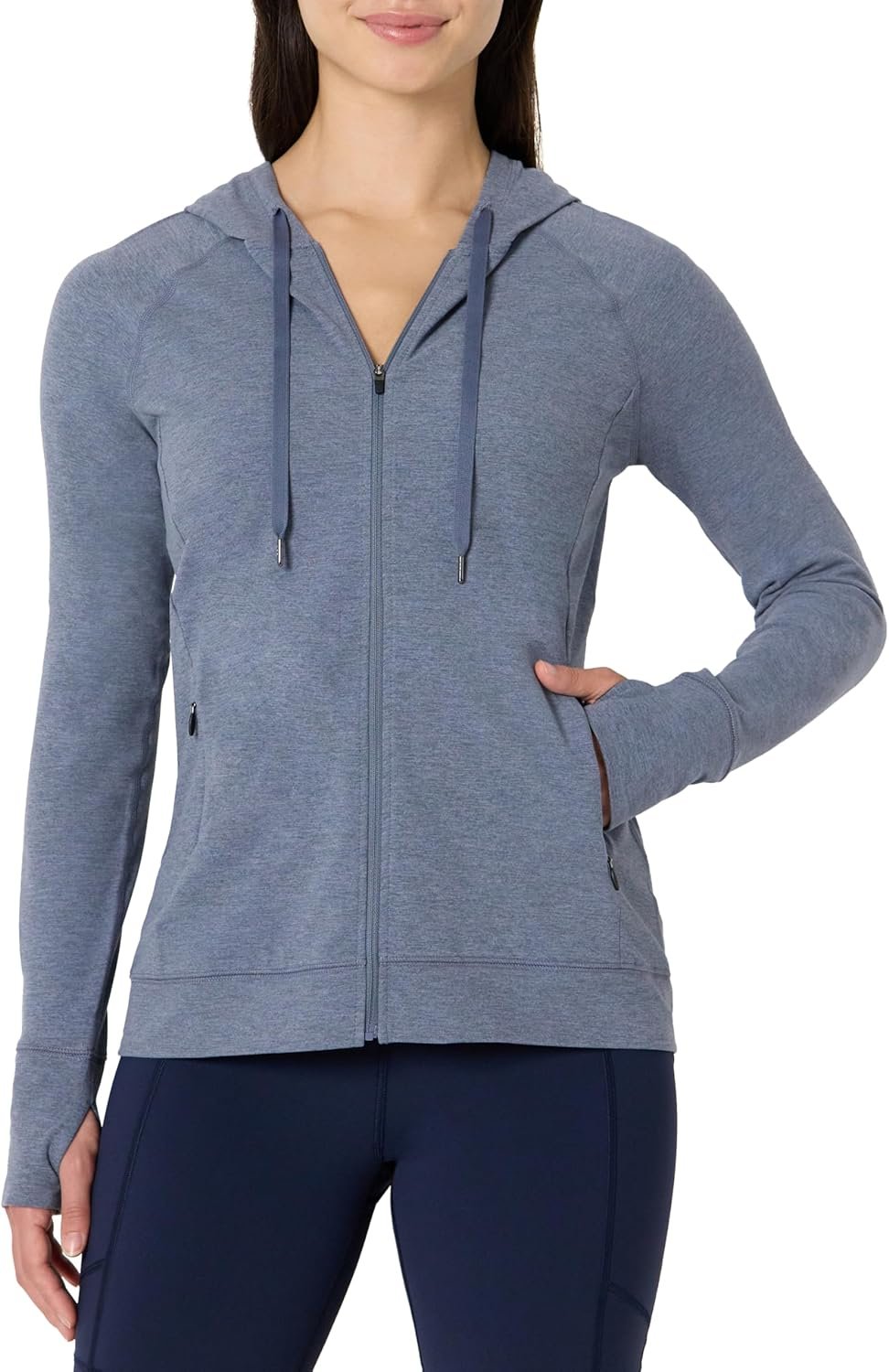 Amazon Essentials Women’s Athletic Soft Performance Lightweight Zip Up Workout Hoodie Jacket