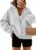 Trendy Queen Zip Up Hoodies For Women Cropped Sweatshirts Fall Fashion Outfits 2026 Y2k Fleece Teen Girls Clothes