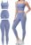 3 Piece Workout Sets for Women High Waisted Leggings with Pockets Tummy Control Biker Shorts Yoga Sports Bra