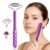 4-in-1 Germanium Stone Face Massager Beauty Roller for Up Lifting and Skin Care, Anti-Aging Beauty Tool with 3 Replaceable Heads – Jade Stone, Stainless Steel and 0.25mm Microneedle