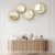 Hicarer 4 Pcs Decorative Wall Mirror Round Modern Circle Mounted Mirror Metal Wall Art Decor for Bedroom Living Room Entryway Dining Room Hallway(Gold)