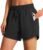 Ksmien Women’s 5″ Athletic Running Shorts Quick Dry Lightweight Workout Gym Shorts with Zipper Pockets UPF 50+