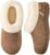 EverFoams Women’s Microsuede Cozy Memory Foam Winter Slippers with Fuzzy Faux Fur Collar and Indoor Outdoor Rubber Sole